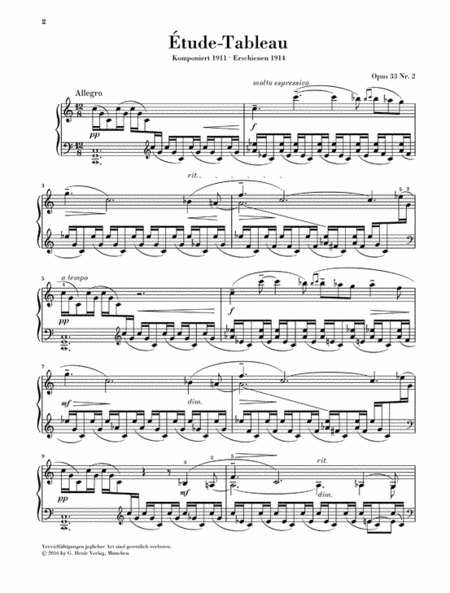 Etude-Tableau in C Major, Op. 33 No. 2