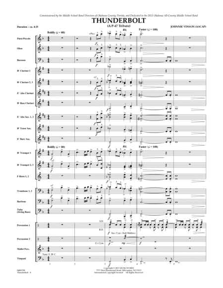 Thunderbolt (A P-47 Tribute) - Conductor Score (Full Score)