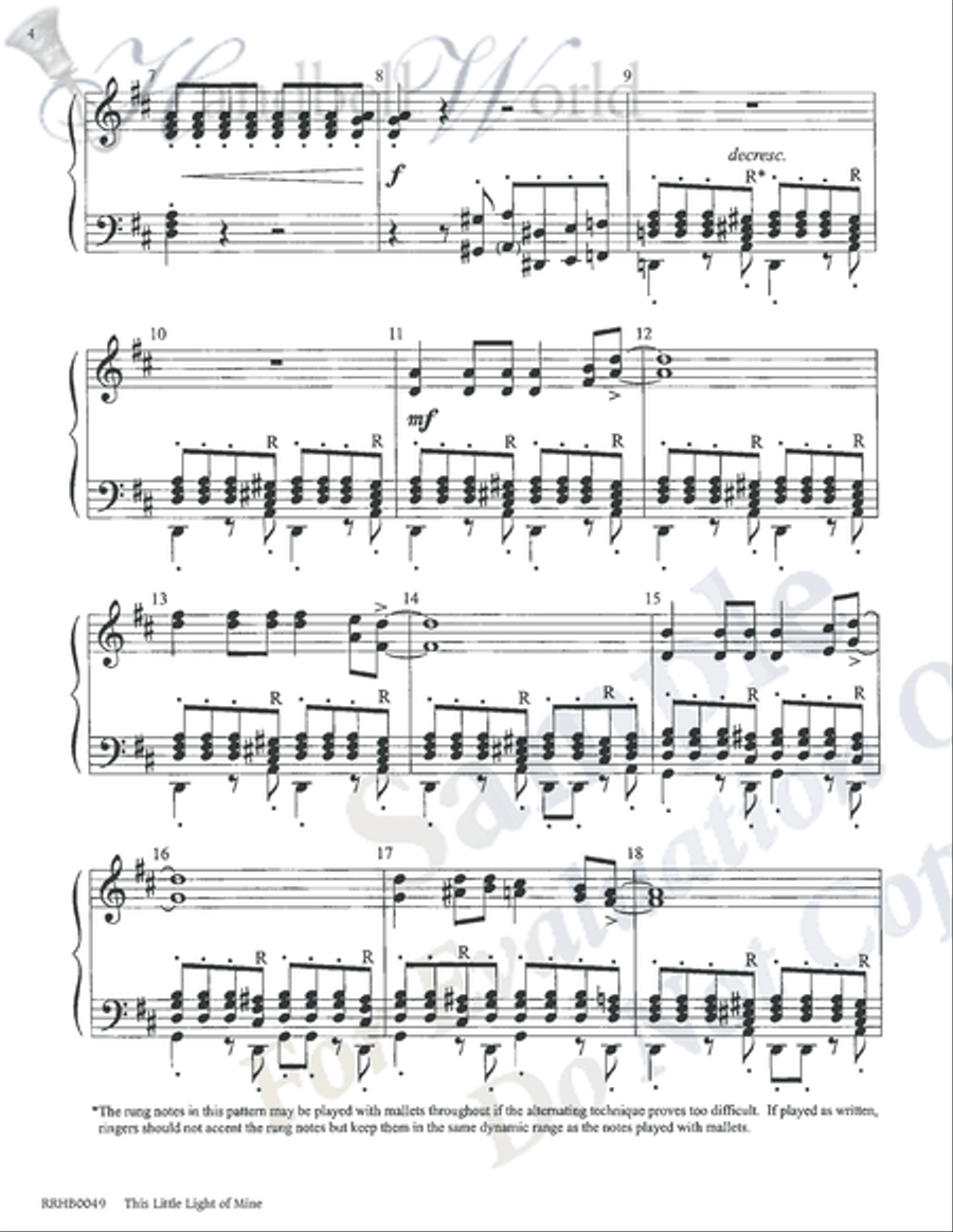 This Little Light Of Mine 5-Octaves scores gallery preview page 3