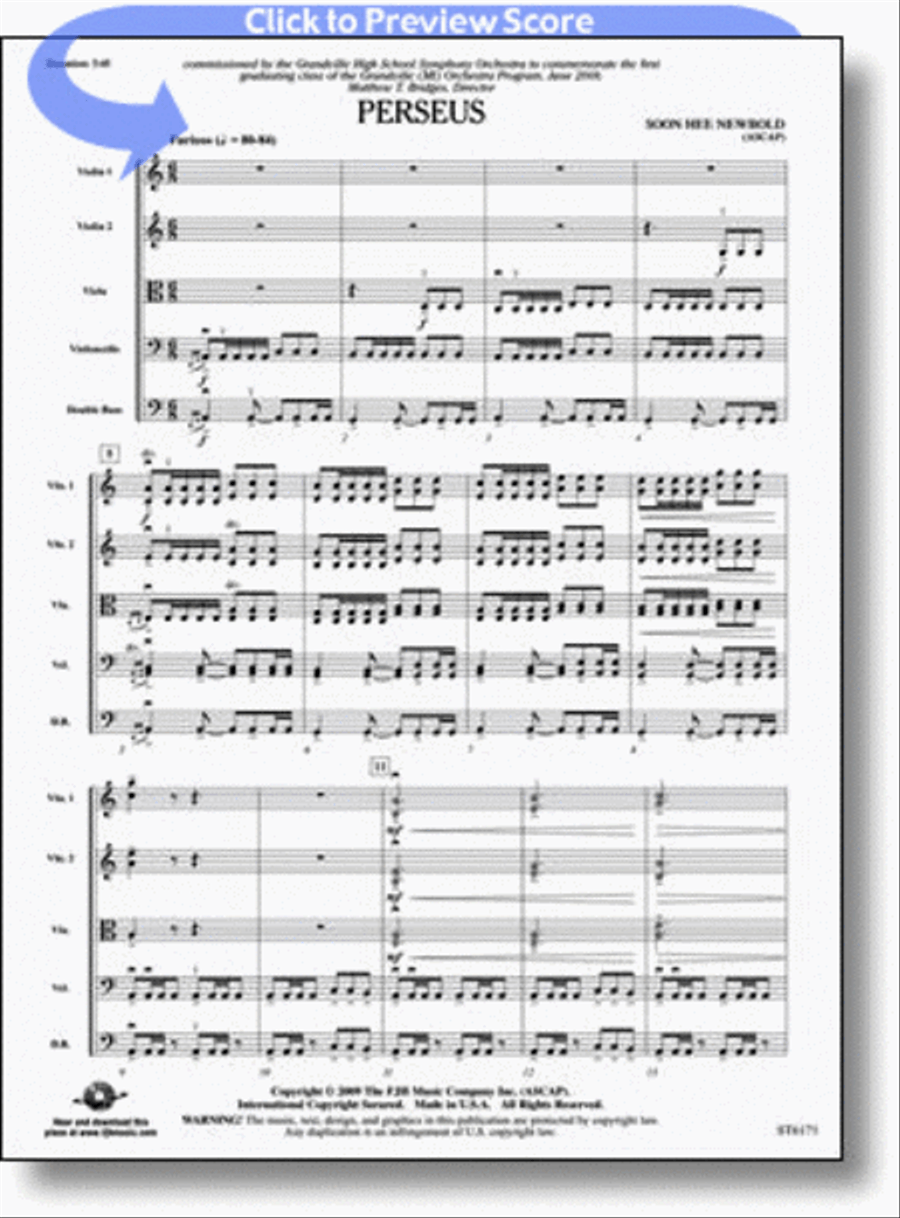 Perseus String Orchestra scores gallery preview page 1