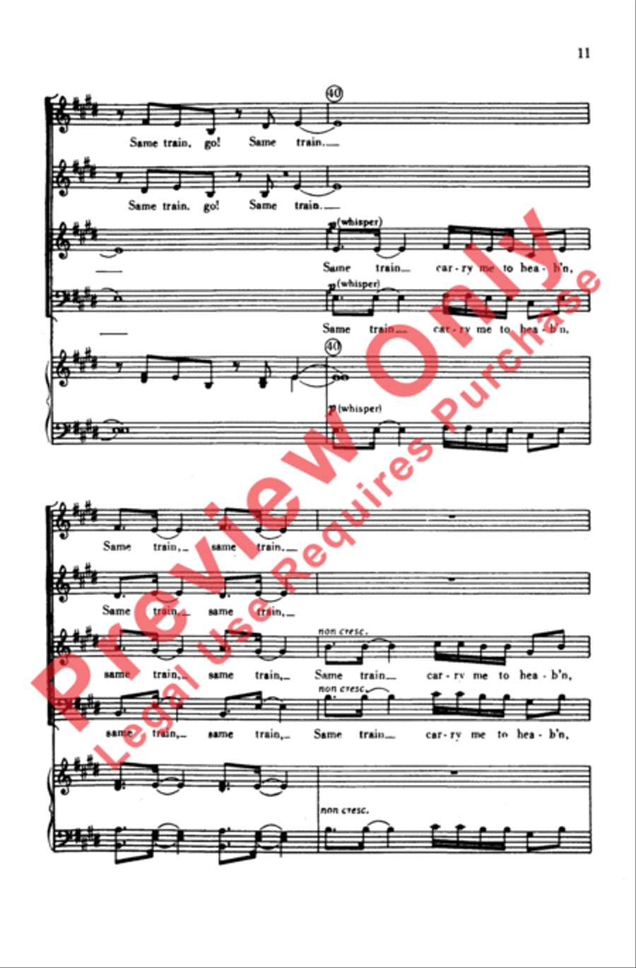 Same Train 4-Part scores gallery preview page 10