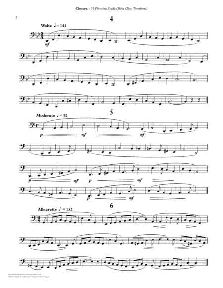 55 Phrasing Studies for Tuba or Bass Trombone