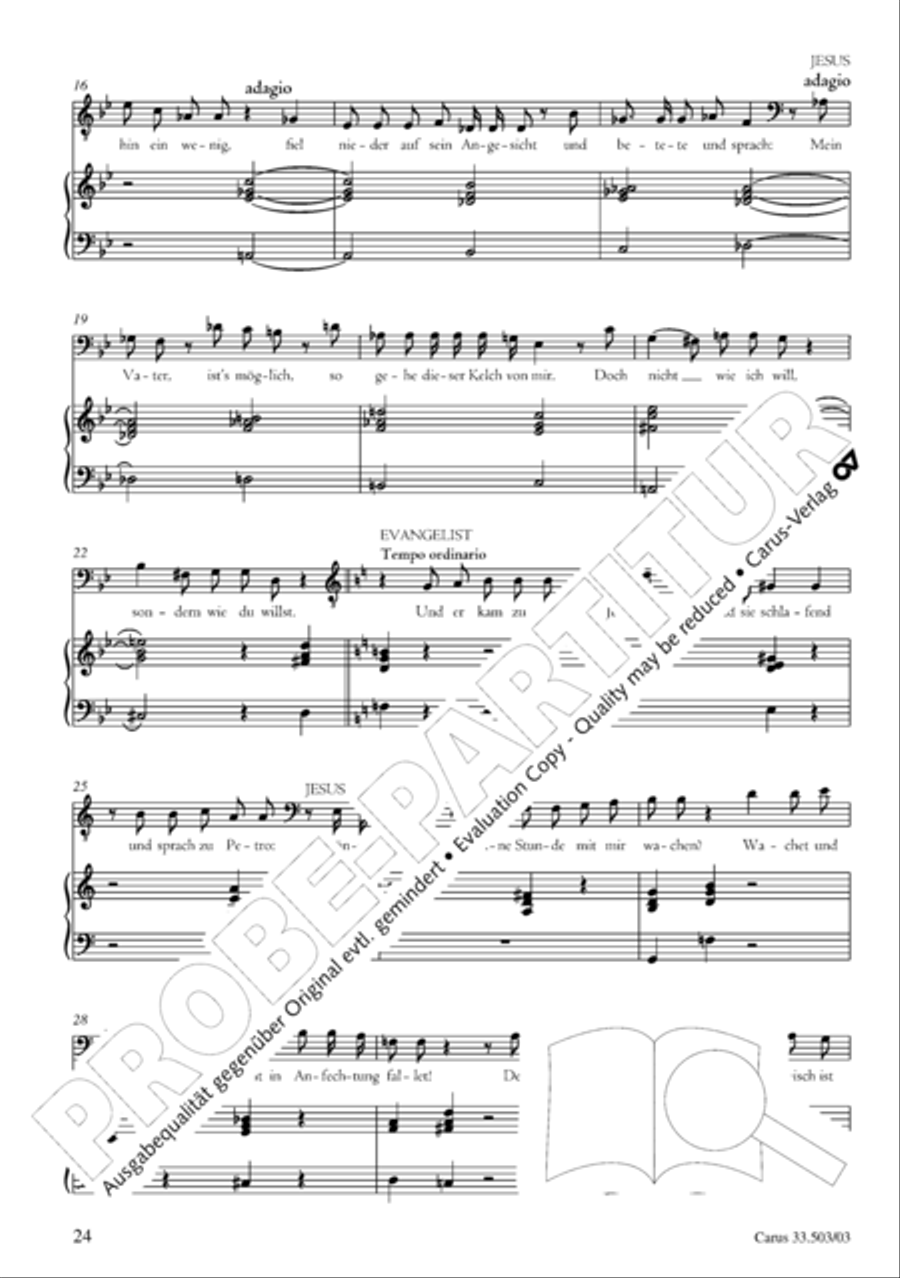 Passion according to St. Matthew (Passions-Musik nach dem Evangelisten Matthaus) SSATB scores gallery preview page 25