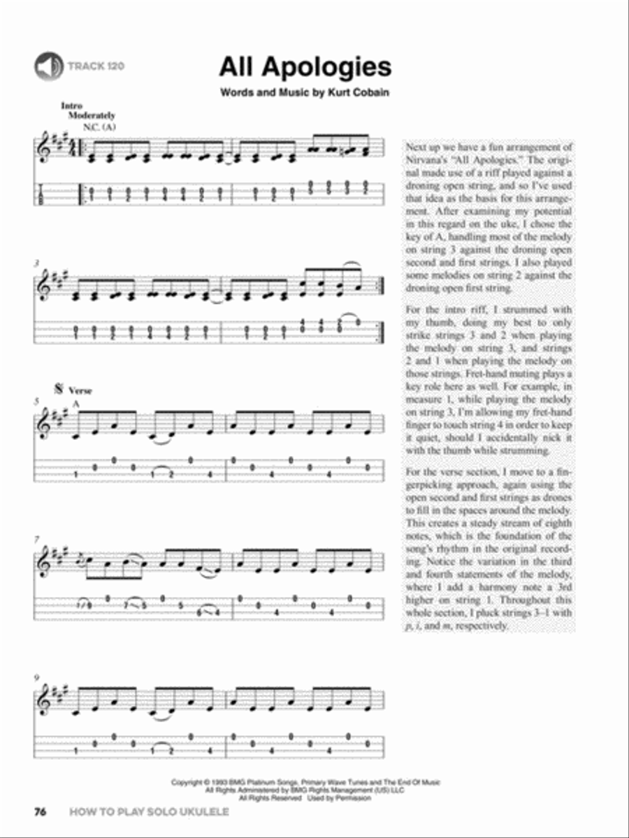 How to Play Solo Ukulele How to Play Solo Ukulele Guitar Tablature scores gallery preview page 5