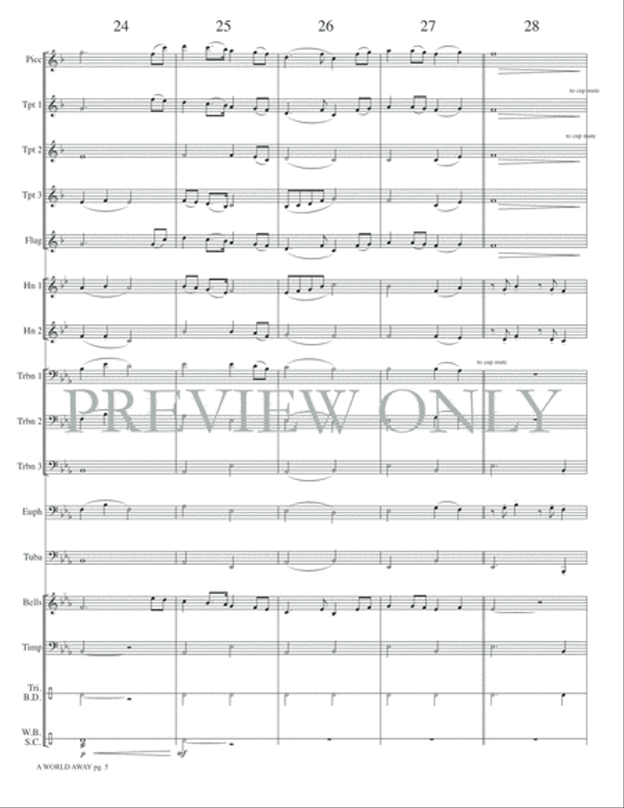 A World Away A World Away Small Ensemble scores gallery preview page 7