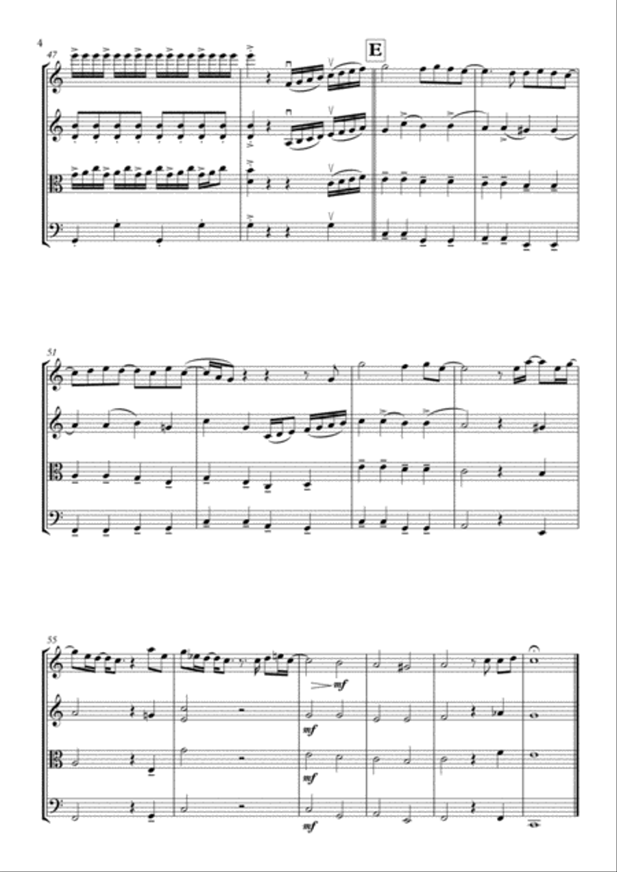 Don't Look Back In Anger String Quartet scores gallery preview page 6