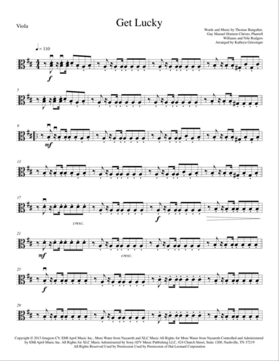 Get Lucky String Quartet scores gallery preview page 5