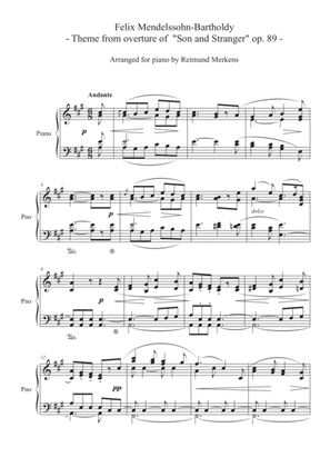 F. Mendelssohn Bartholdy - Son and Stranger (Theme from the overture)