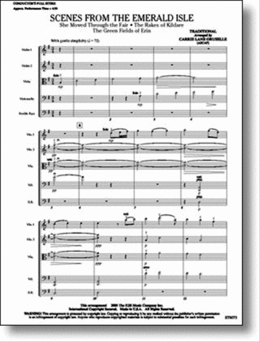 Scenes from the Emerald Isle String Orchestra scores gallery preview page 1