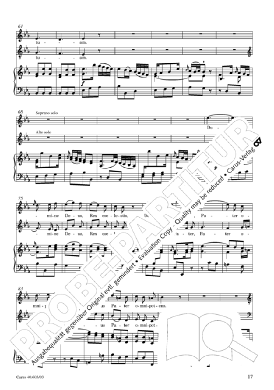 Grosse Orgelsolomesse in Es 4-Part scores gallery preview page 18