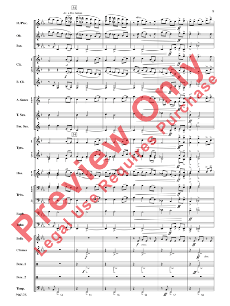 A Blessed Hymn Concert Band scores gallery preview page 10