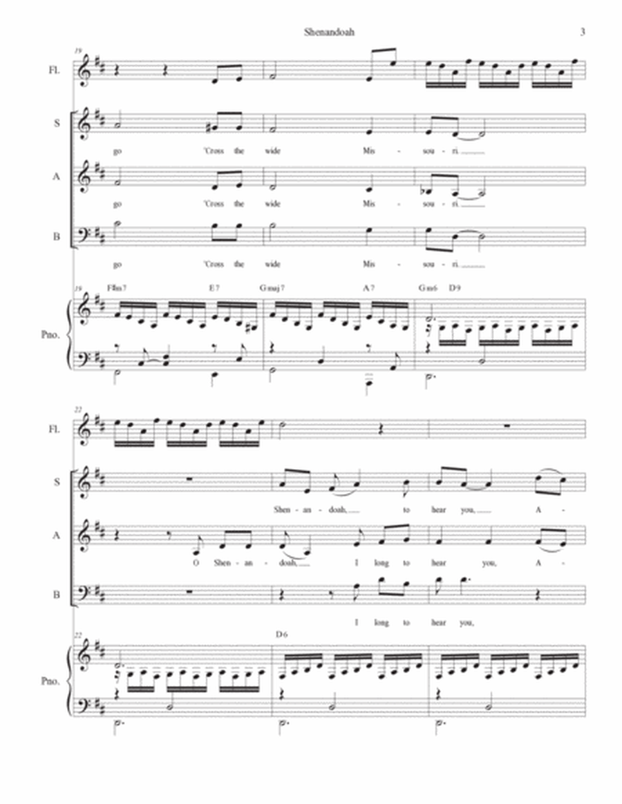 Shenandoah (Vocal Trio - (SAB) image number null
