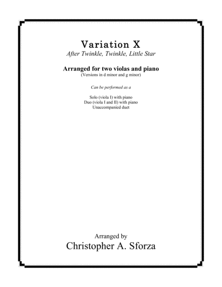 Variation X, for two violas and piano image number null