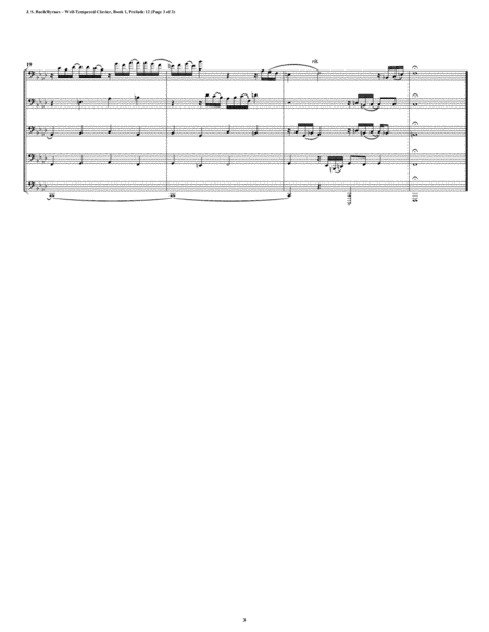 Prelude 12 from Well-Tempered Clavier, Book 1 (Euphonium-Tuba Quintet) image number null