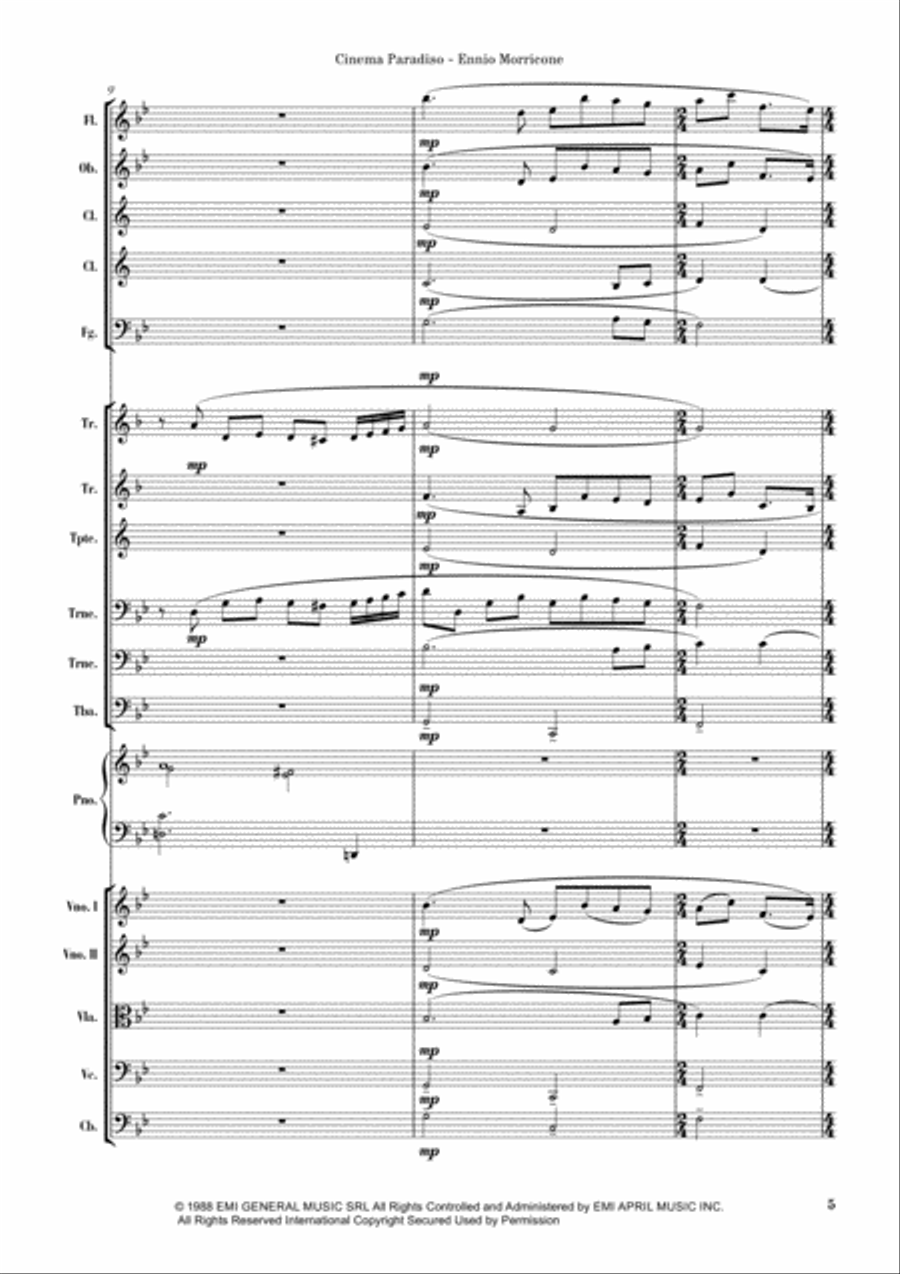Cinema Paradiso Cinema Paradiso Full Orchestra scores gallery preview page 5