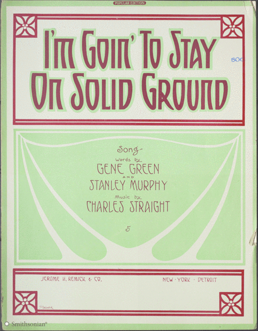 I'm Going to Stay on Solid Ground Piano, Vocal scores gallery preview page 1