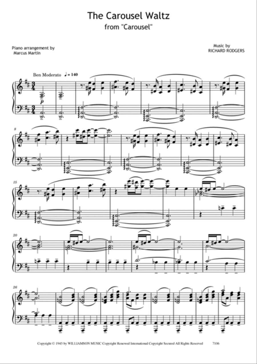 The Carousel Waltz The Carousel Waltz Piano Solo scores gallery preview page 2
