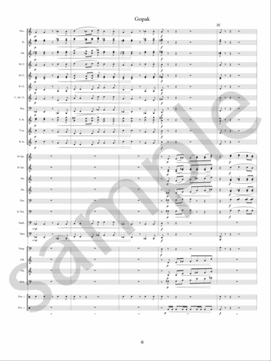 Gopak Concert Band scores gallery preview page 9