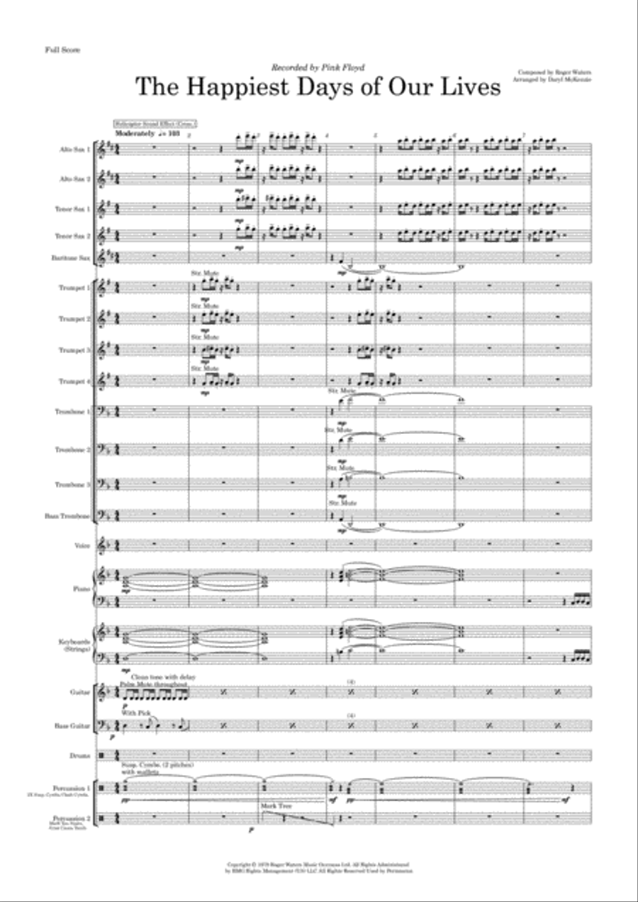 The Happiest Days Of Our Lives Jazz Ensemble scores gallery preview page 1