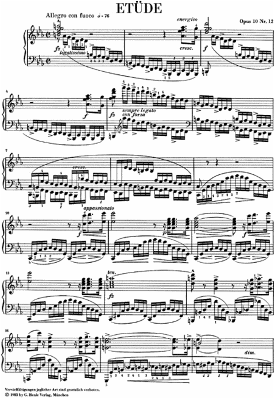 Etude in C minor Op. 10, No. 12 (Revolution) Piano Method scores gallery preview page 2