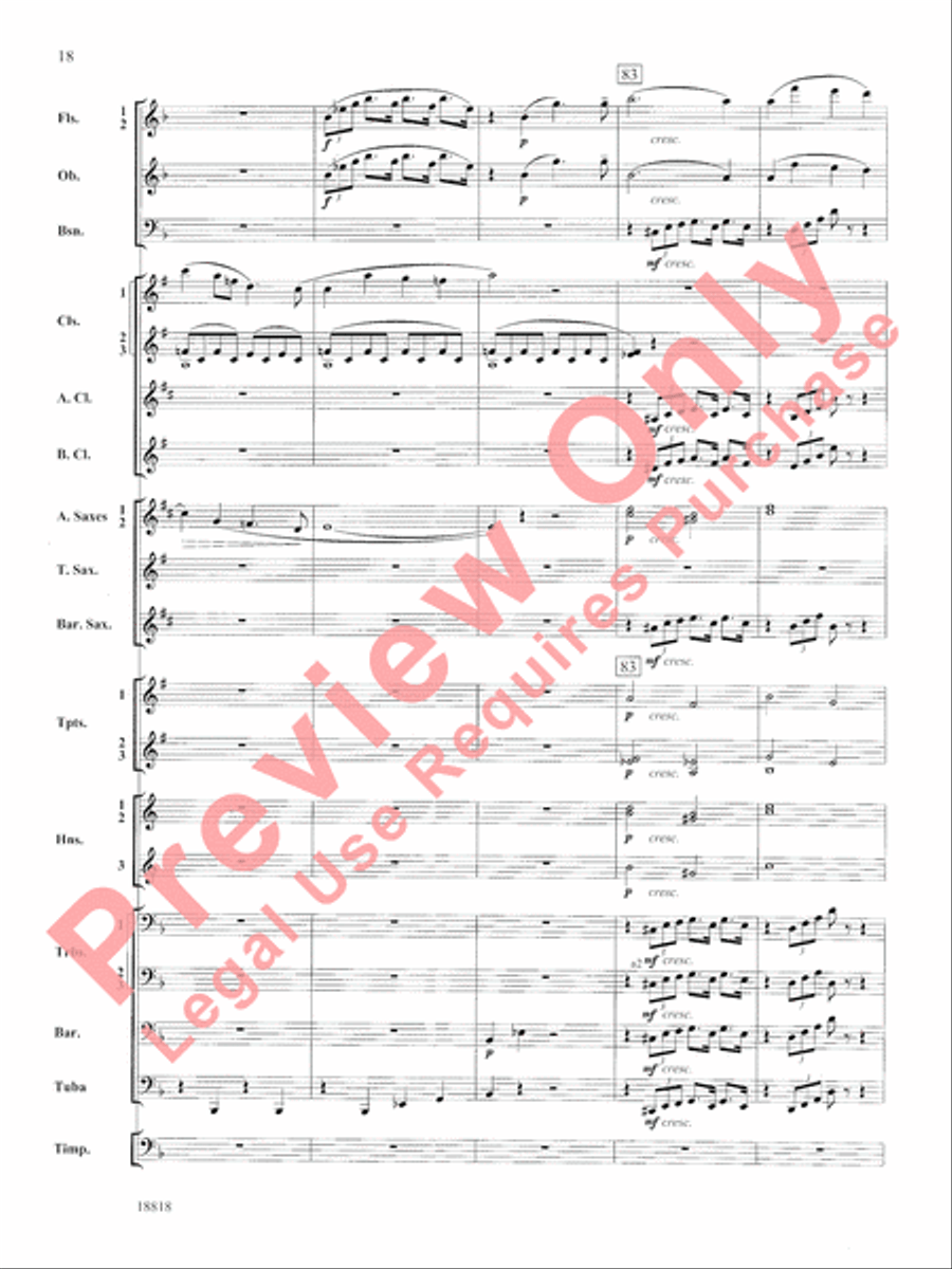 Symphony No. 9 New World, Finale Concert Band scores gallery preview page 19