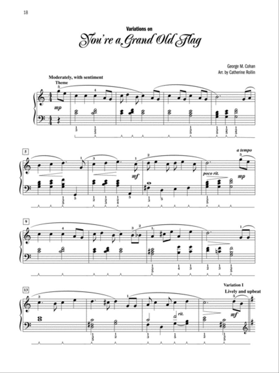 American Medleys & Variations Piano Solo scores gallery preview page 4