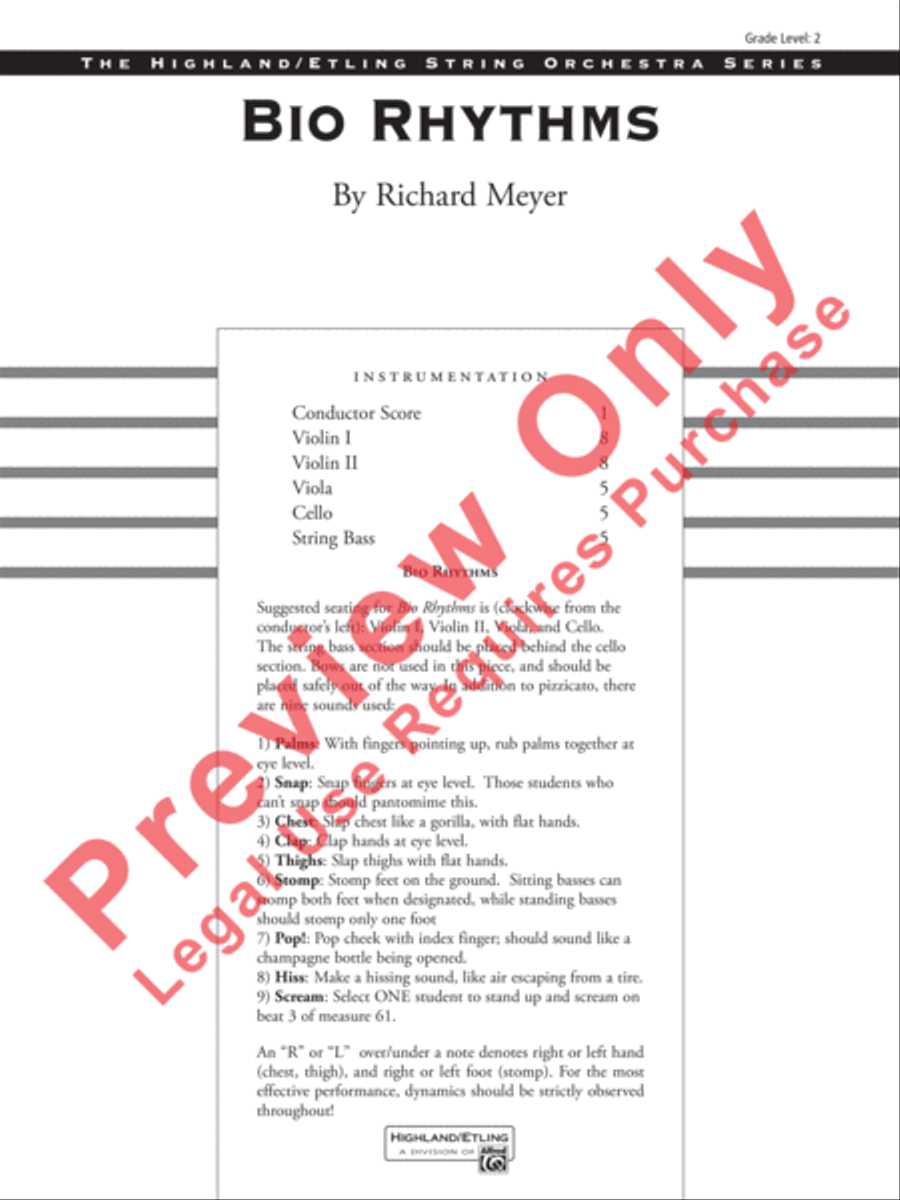 Bio Rhythms String Orchestra scores gallery preview page 2