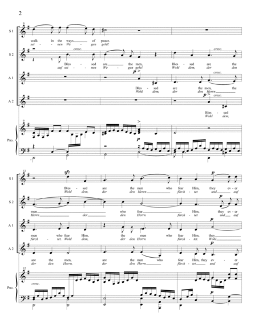 Blessed Are the Men Who Fear Him (SSAA) SSAA scores gallery preview page 2