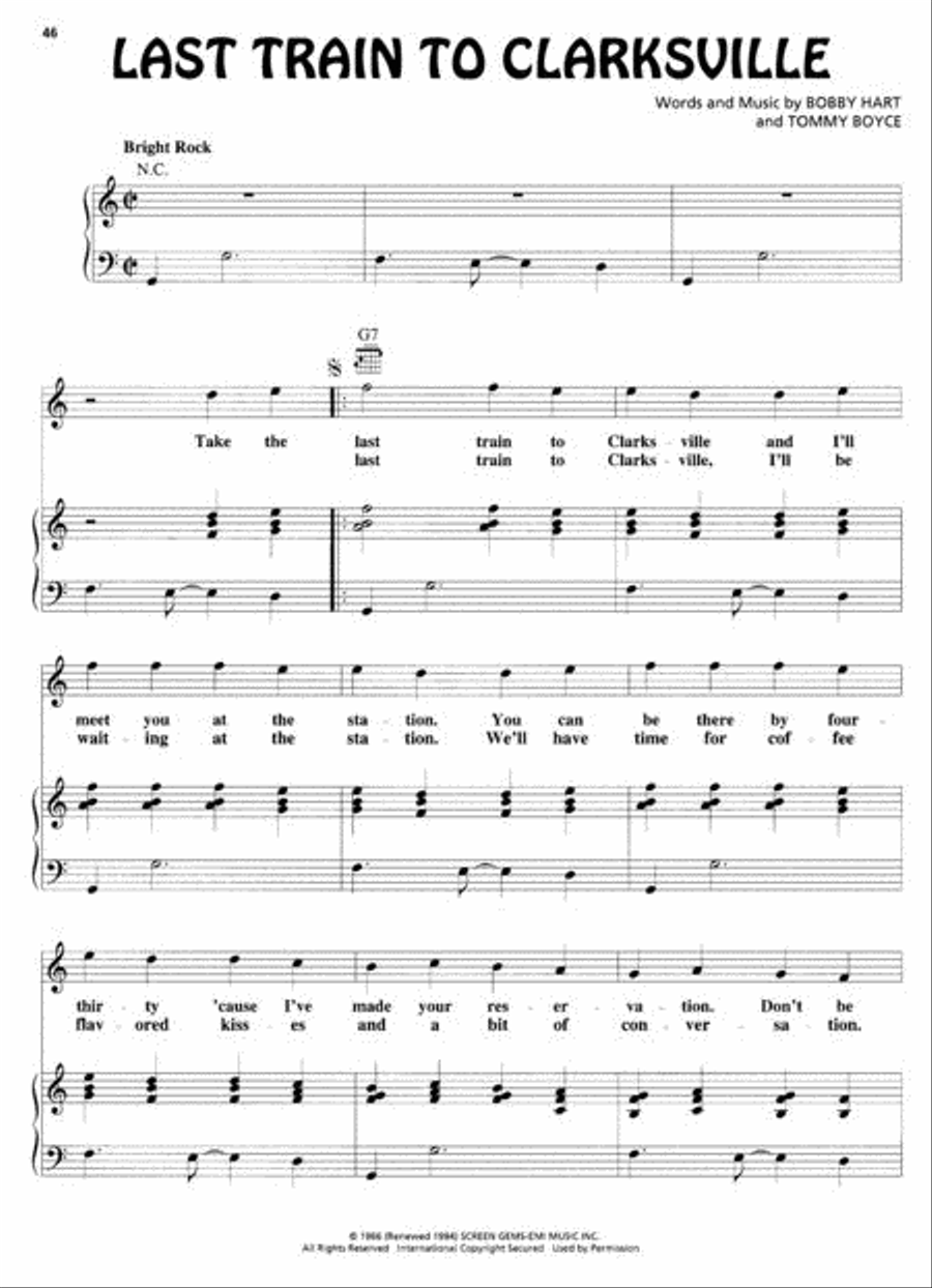 The Monkees – Greatest Hits Piano, Vocal, Guitar scores gallery preview page 2