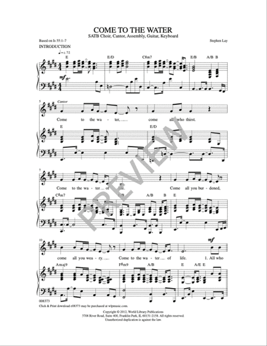 Come to the Water 4-Part scores gallery preview page 9