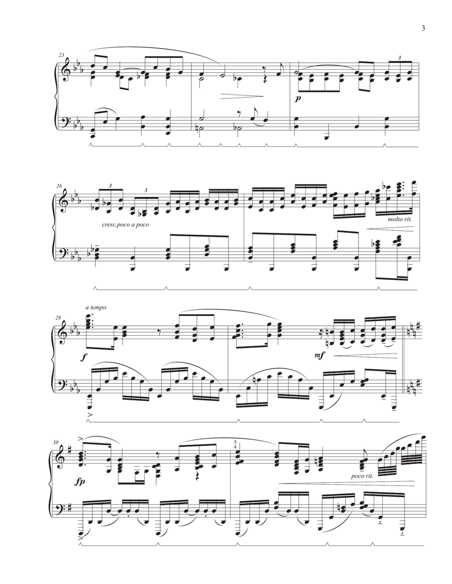 Oh, Shenandoah Piano Solo scores gallery preview page 3
