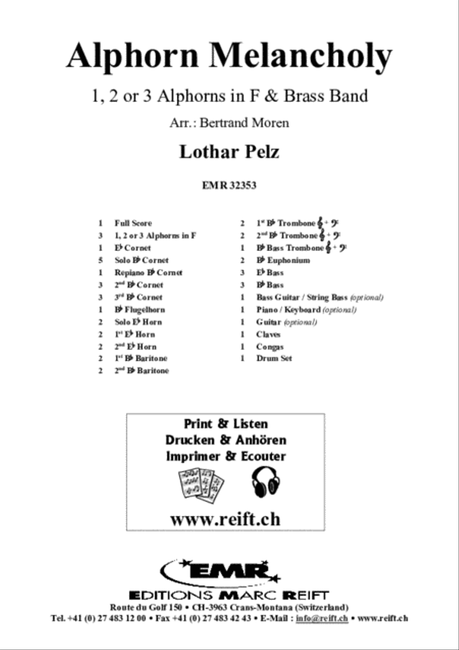 Alphorn Melancholy Brass Band scores gallery preview page 2