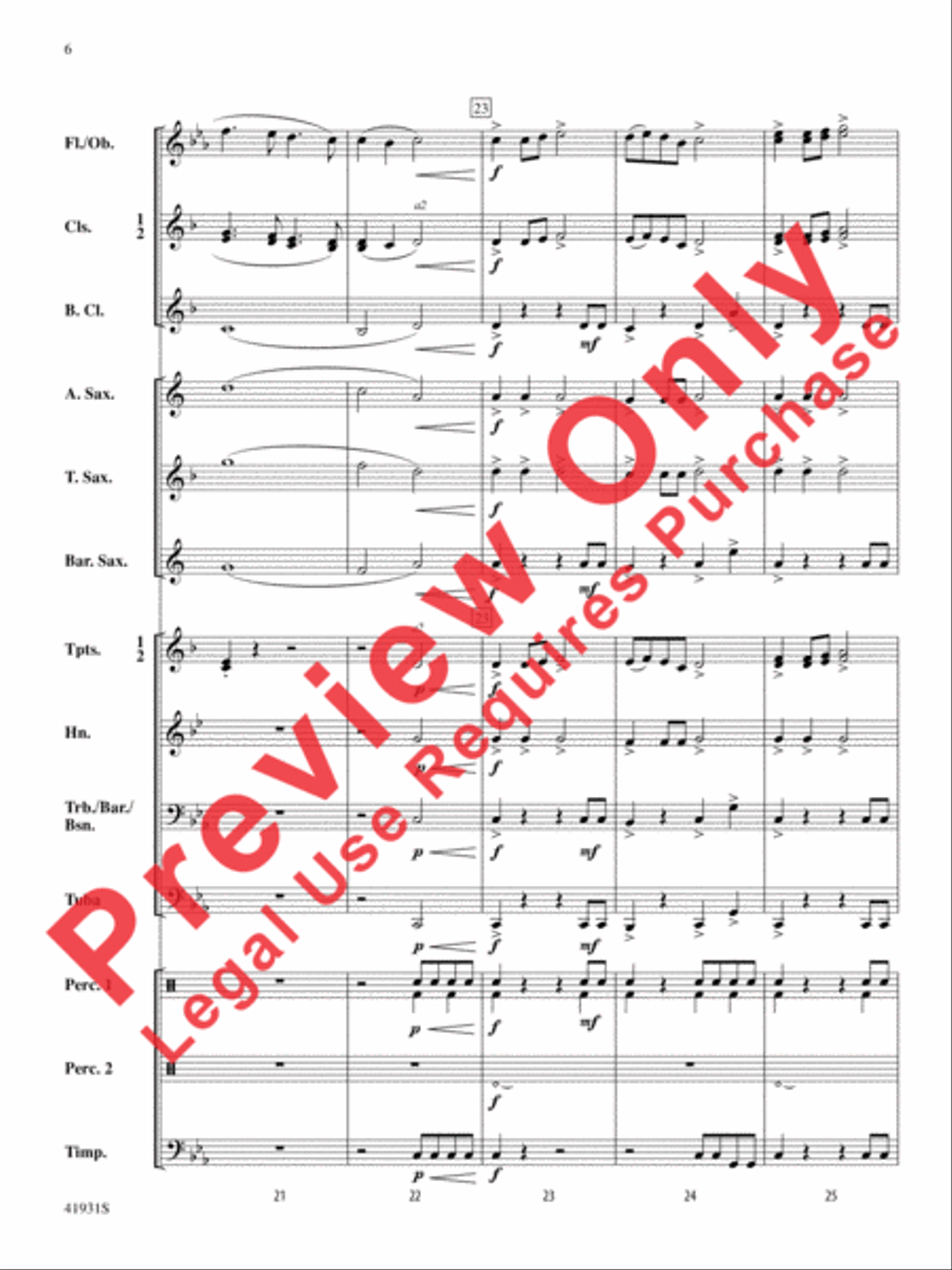 Sandstorm! Concert Band scores gallery preview page 7