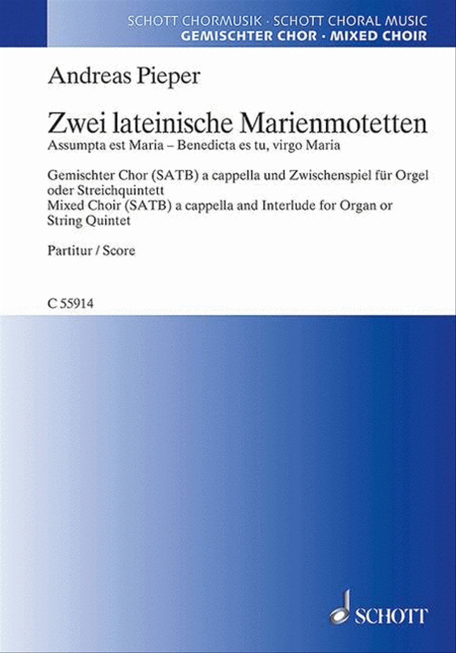 Zwei Lateinische Marienmotetten Satb A Cappella 4-Part scores gallery preview page 1