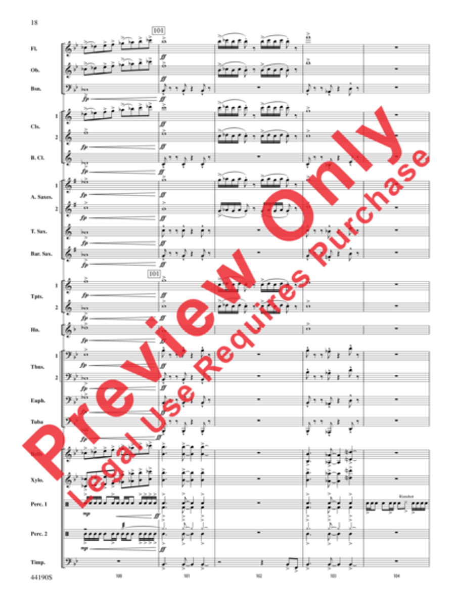 Dynamo Concert Band scores gallery preview page 19