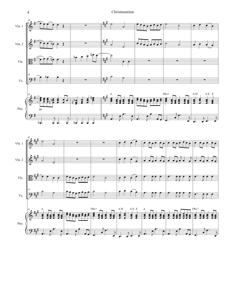 Christmastime String Quartet scores gallery preview page 4