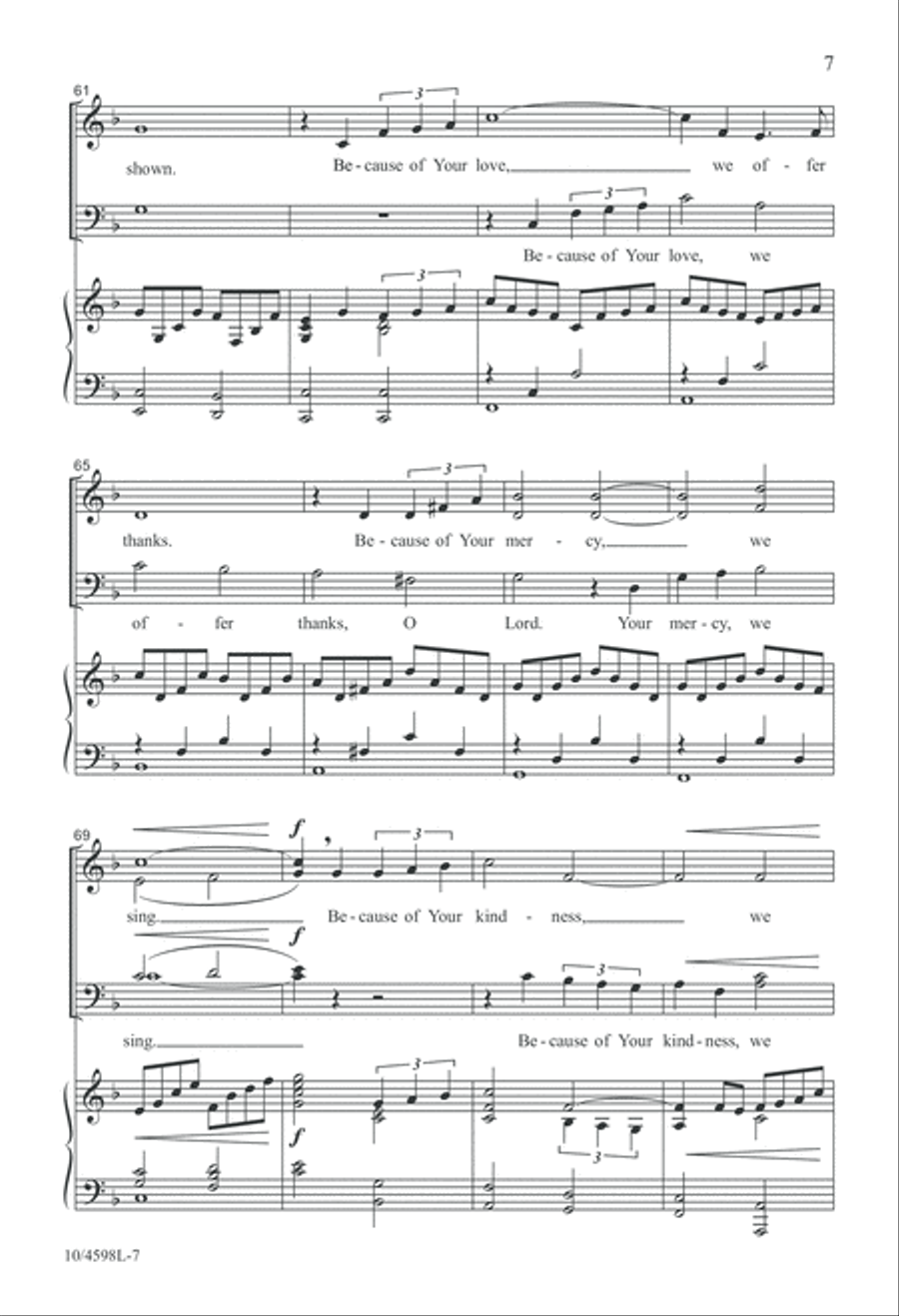 Because of Your Love 4-Part scores gallery preview page 8