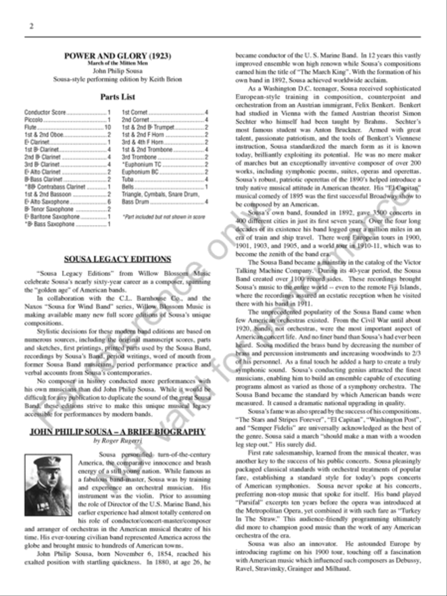 Power And Glory Power And Glory Concert Band scores gallery preview page 3
