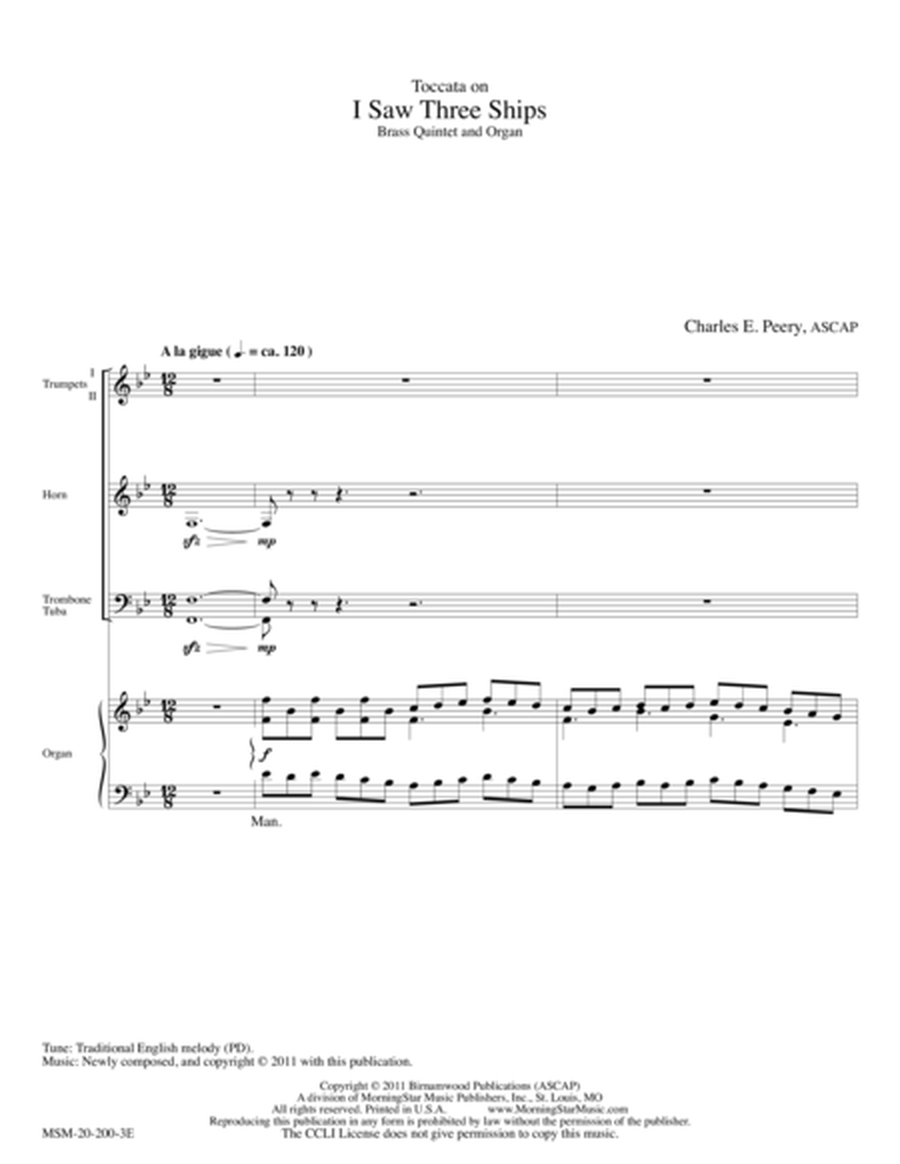 Toccata on I Saw Three Ships (Downloadable) image number null