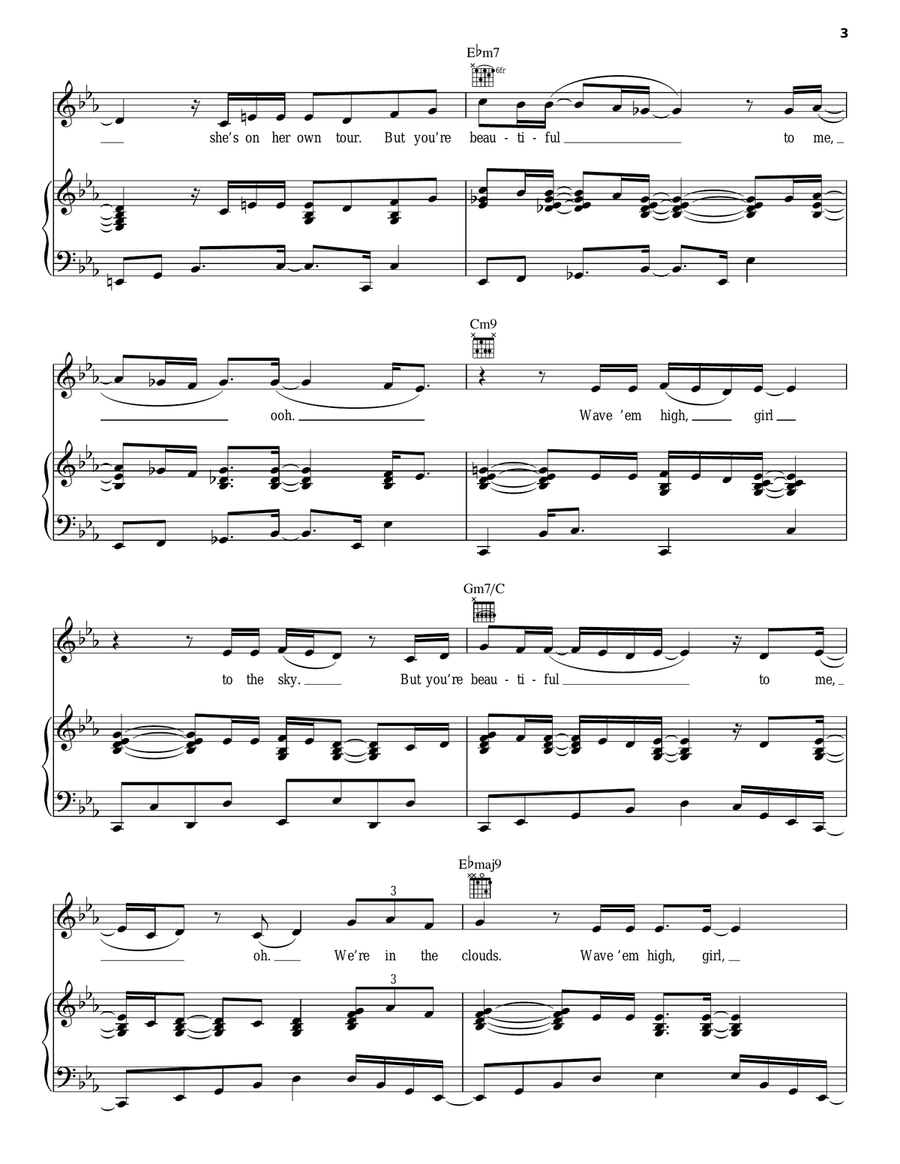 Monks Piano, Vocal, Guitar scores gallery preview page 3