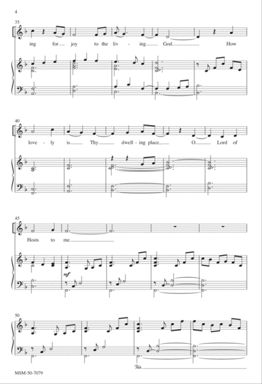 How Lovely Is Thy Dwelling Place 4-Part scores gallery preview page 4