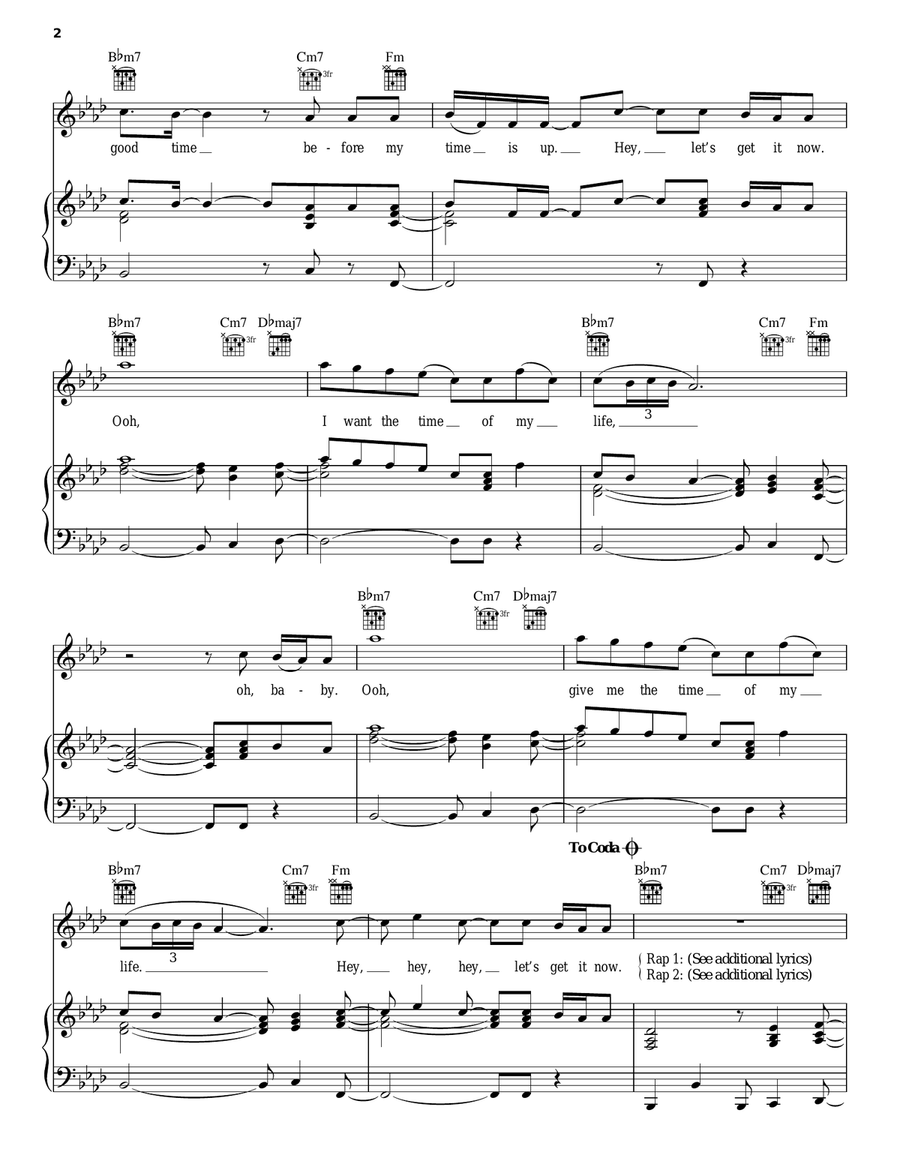 Time Of Our Lives Acoustic Guitar scores gallery preview page 2