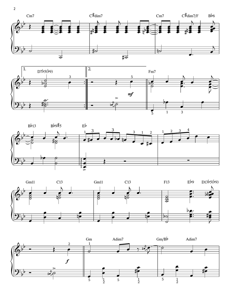 It Don't Mean A Thing (If It Ain't Got That Swing) (arr. Brent Edstrom) Piano Solo scores gallery preview page 2