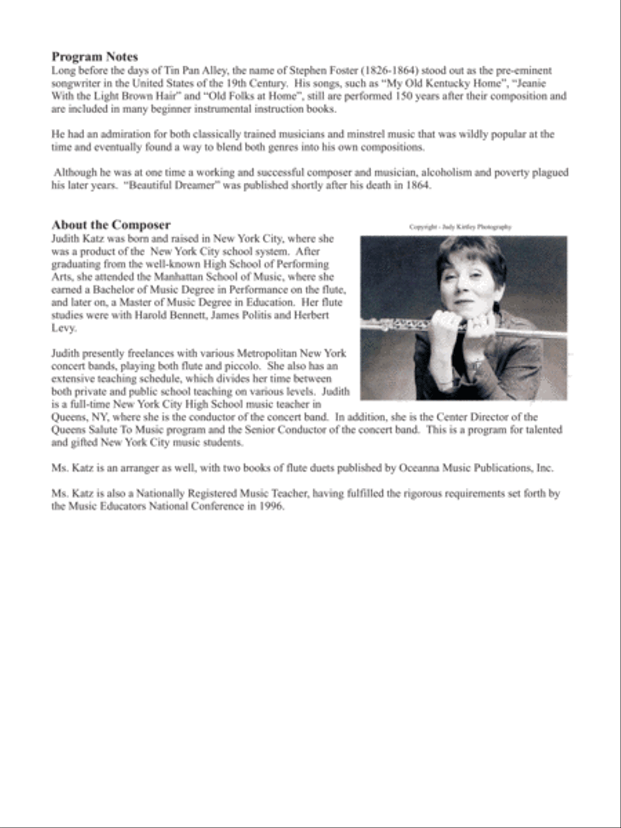 Beautiful Dreamer Beautiful Dreamer Flute Trio scores gallery preview page 2