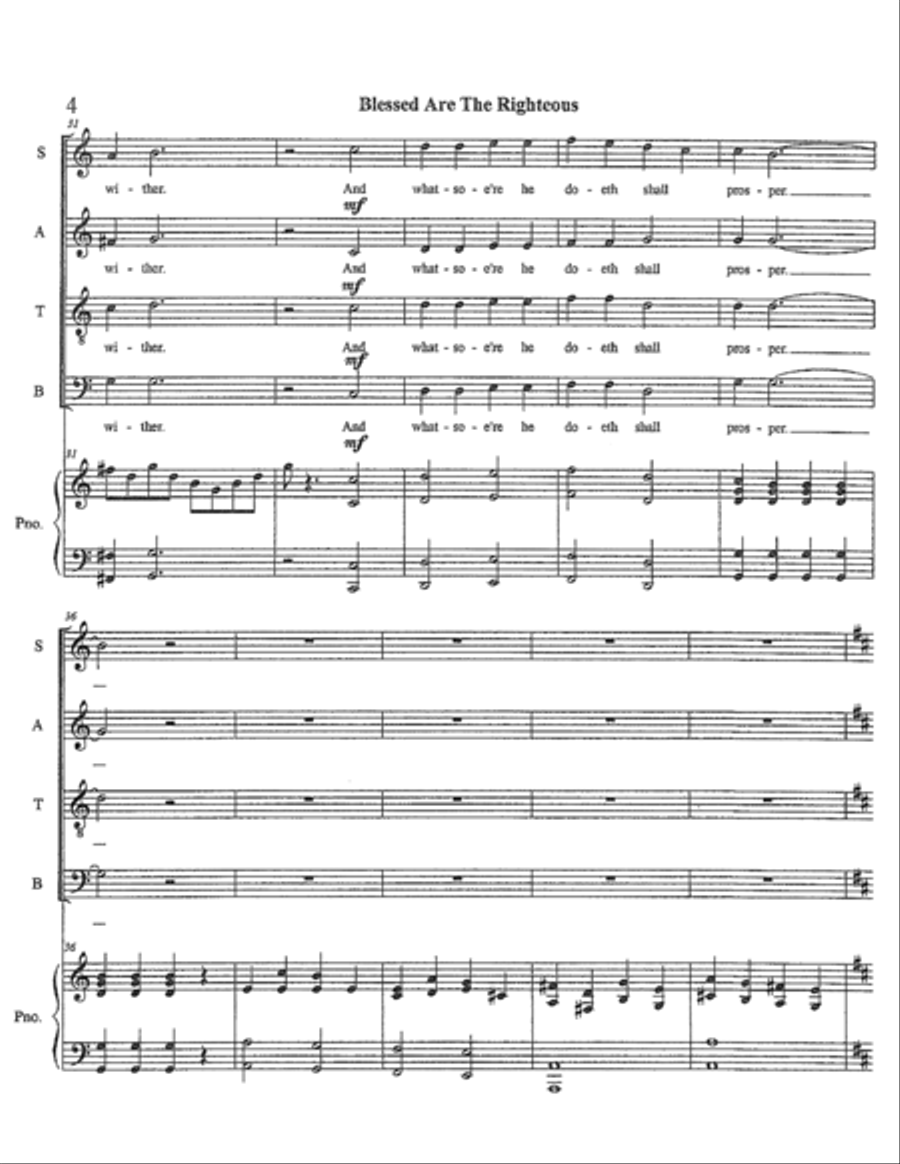 Blessed Are The Righteous Choir scores gallery preview page 4