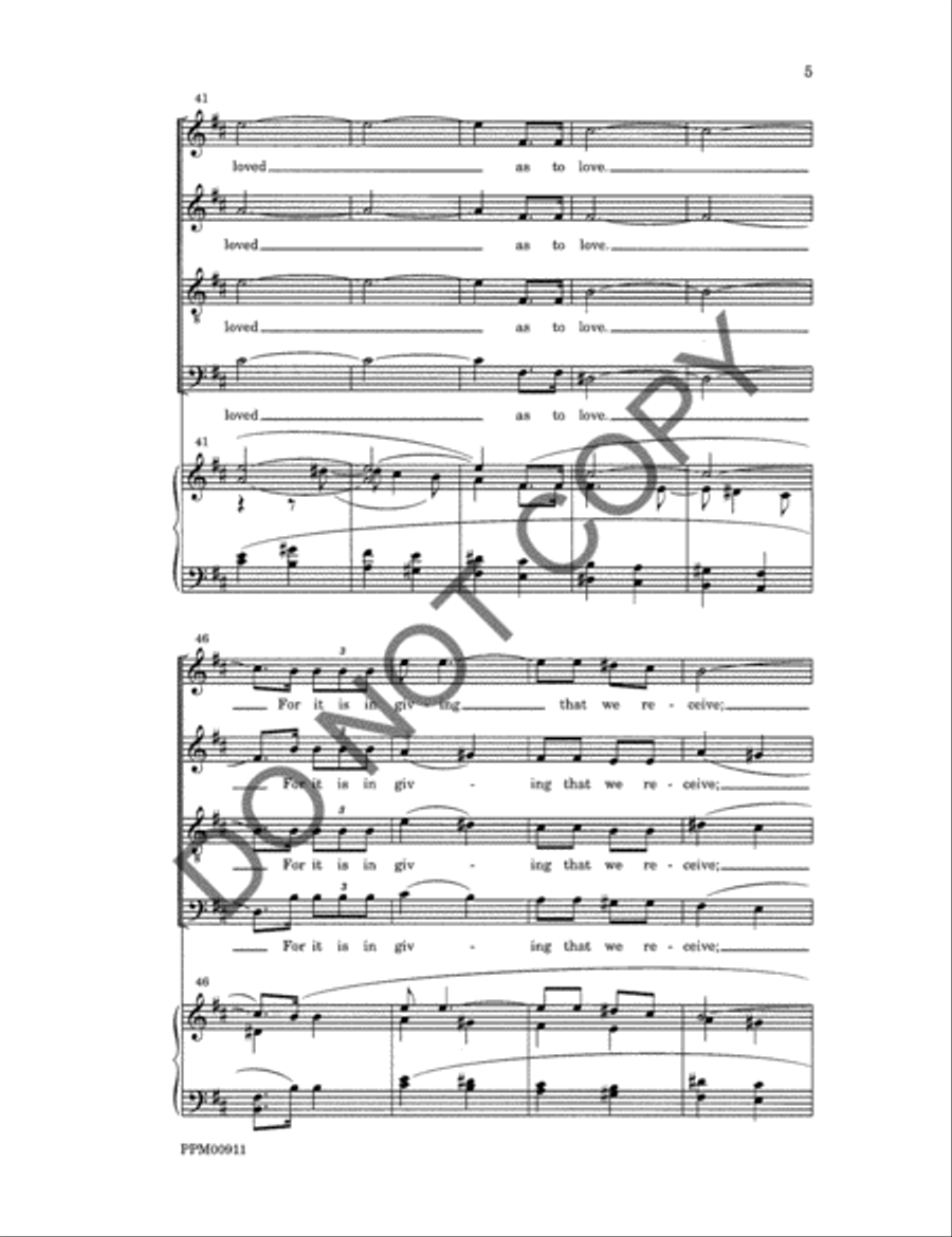 Prayer of St. Francis 4-Part scores gallery preview page 6
