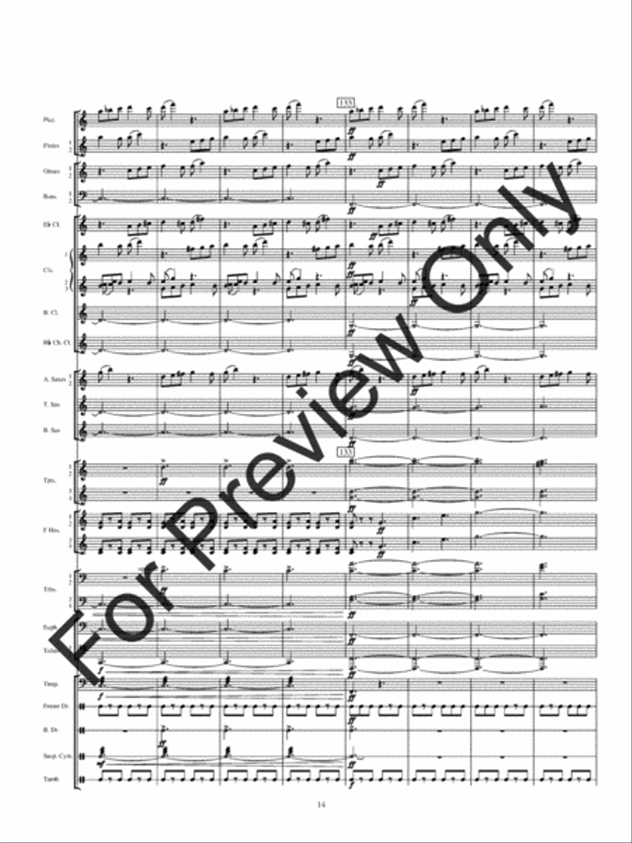 Kirkpatrick Fanfare (Score) Concert Band scores gallery preview page 17