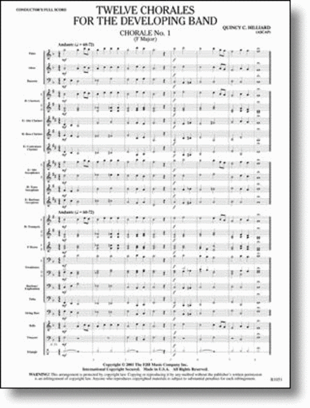 Twelve Chorales for the Developing Band image number null