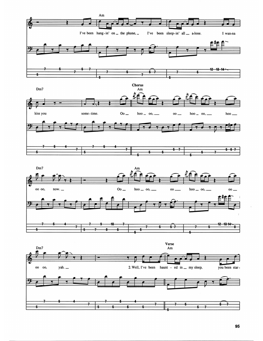 Miss You Bass Guitar Tablature scores gallery preview page 2