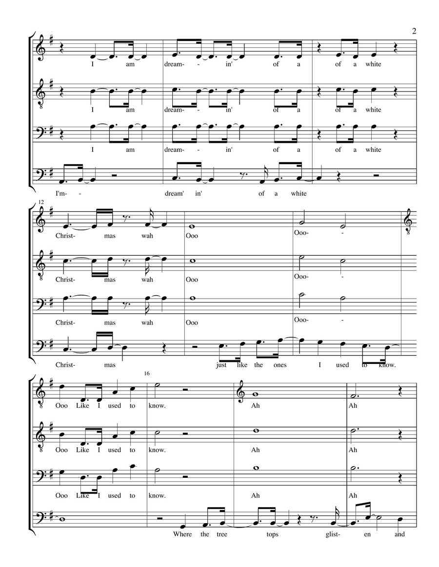 White Christmas White Christmas 4-Part scores gallery preview page 2